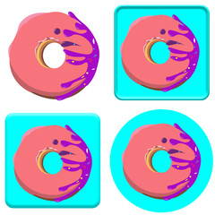 Donut set of icons