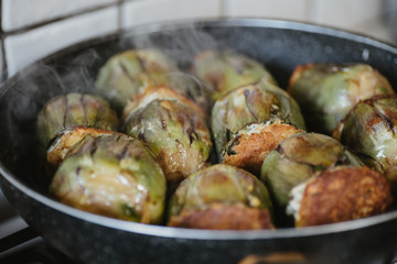 stuffed artichoke, italian cuisine