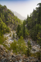 Fototapeta na wymiar Dry riverbed in a turkish mountain valley