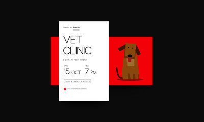 Vet Clinic Book Appointment App Design for Smart Phones