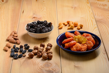 Nuts and dried fruits for Breakfast