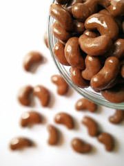 Collection set of Chocolate candy in bean shape.