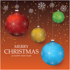 Christmas light vector background. Card or invitation