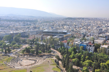 Ariel view of Athens , Greece 