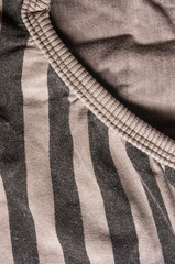 clothing items washed cotton fabric striped texture with seams