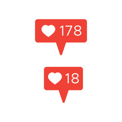 Social like counter. Social media vector illustration of web counter