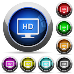 HD display round glossy buttons