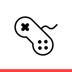 Joystick icon, game controller symbol, vector illustration