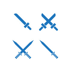 Sword icons. Ancient swords vector pictograms. Sword set