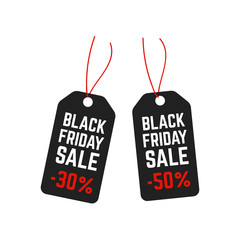 Obraz na płótnie Canvas Black friday shopping vector. Sale price tags. Sale label and special offer price vector sign