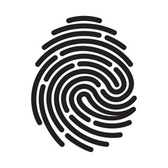 Vector black fingerprint