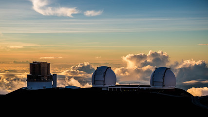 Fototapeta na wymiar Sonnenuntergang am Mauna Kea, Big Island, Hawaii