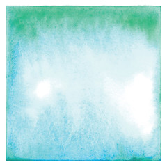 Fototapeta premium Abstract green and blue watercolor