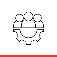 Teamwork icon symbol, vector illustration
