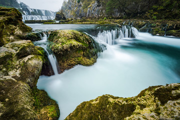 Majestic Strbacki buk waterfall on river Una in Bosnia