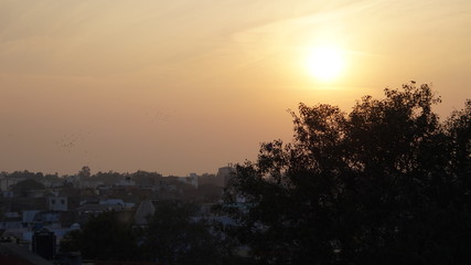 Fototapeta premium sur les toits d'agra