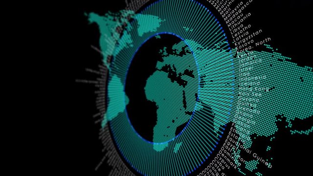 Global communication network concept.