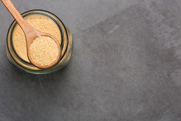 Organic amaranth seeds - Amaranthus. Folic acid