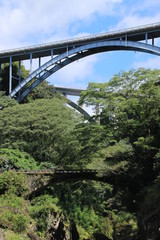 高千穂三段橋　神橋　高千穂大橋　神都高千穂大橋　宮崎県　高千穂　日本