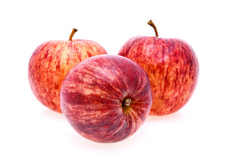 Gala apples isolated on white background