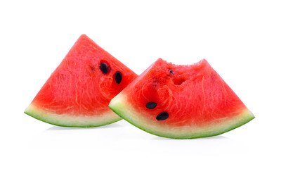 Sliced watermelon isolated on white background