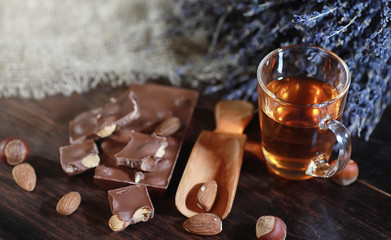 Brewed tea on a serving table