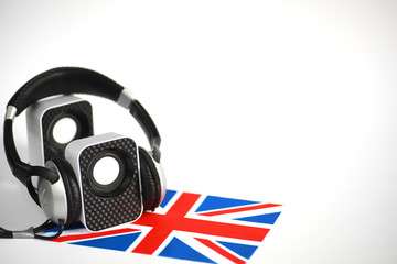 Speakers on white isolated background