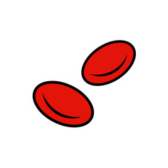 Fototapeta premium Red blood cell. erythrocytes. icon