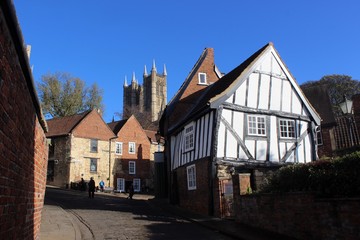 Michaelgate, Lincoln, looking towards the Cathedral.