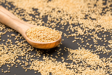 Organic amaranth seeds - Amaranthus. Folic acid