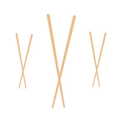 Asian eating sticks. Bamboo chinese food chopstick