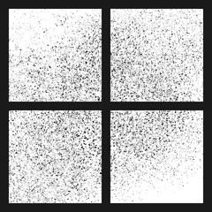 Black grainy texture isolated on white background. Damaged textured . Grunge design elements. Set vector illustration,eps 10.
