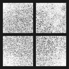 Black grainy texture isolated on white background. Damaged textured . Grunge design elements. Set vector illustration,eps 10.