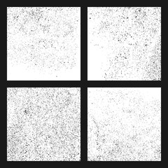 Black grainy texture isolated on white background. Damaged textured . Grunge design elements. Set vector illustration,eps 10.
