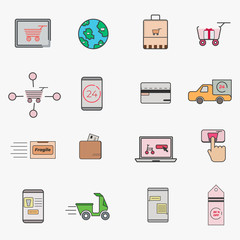 Online Shopping concept vector icon eps10