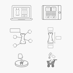 Online Shopping concept icon eps10