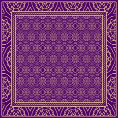 Floral Geometric Pattern. vector illustration. For fabric, textile, bandana, scarg, print