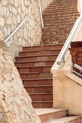 stairs toward the mountain