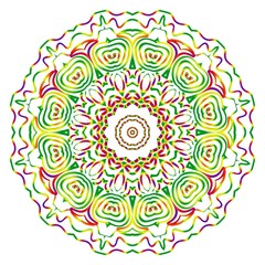 Round pattern flower mandala. circle floral ornament. Decorative illustration.