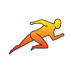 Fototapeta na wymiar Running man symbol.