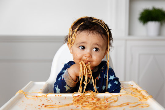 Baby deals eats hands