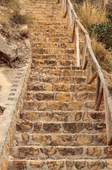 stairs toward the mountain
