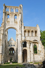 Obraz premium Le rovine dell'abbazia di San Pietro di Jumièges, Normandia, Francia