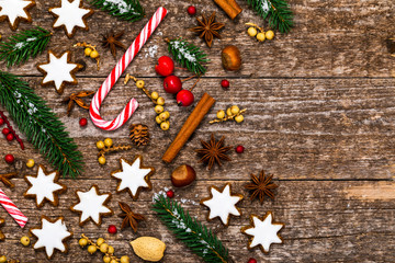 Christmas Background with Holiday Decorations Background with Space for Text