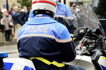 french policeman motorcyclist - 233926380