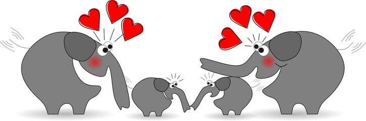 Elefanten als Patchworkfamilie