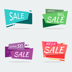 Sale Banner.
Style flat sale and discount banner design template.