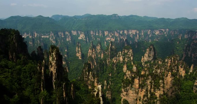 Time lapse of the Zhangjiajie National Forest Park, Hunan, China