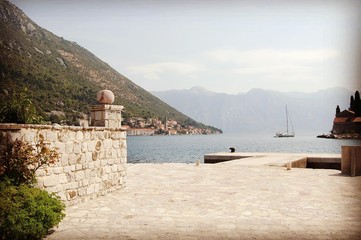 view of bay of kotor montenegro