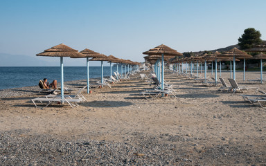 Alignement de parasols